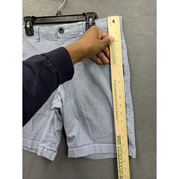 Banana Republic Bermuda Shorts Mens AIDEN Short Preppy Blue Striped Size 29 - Picture 5 of 13
